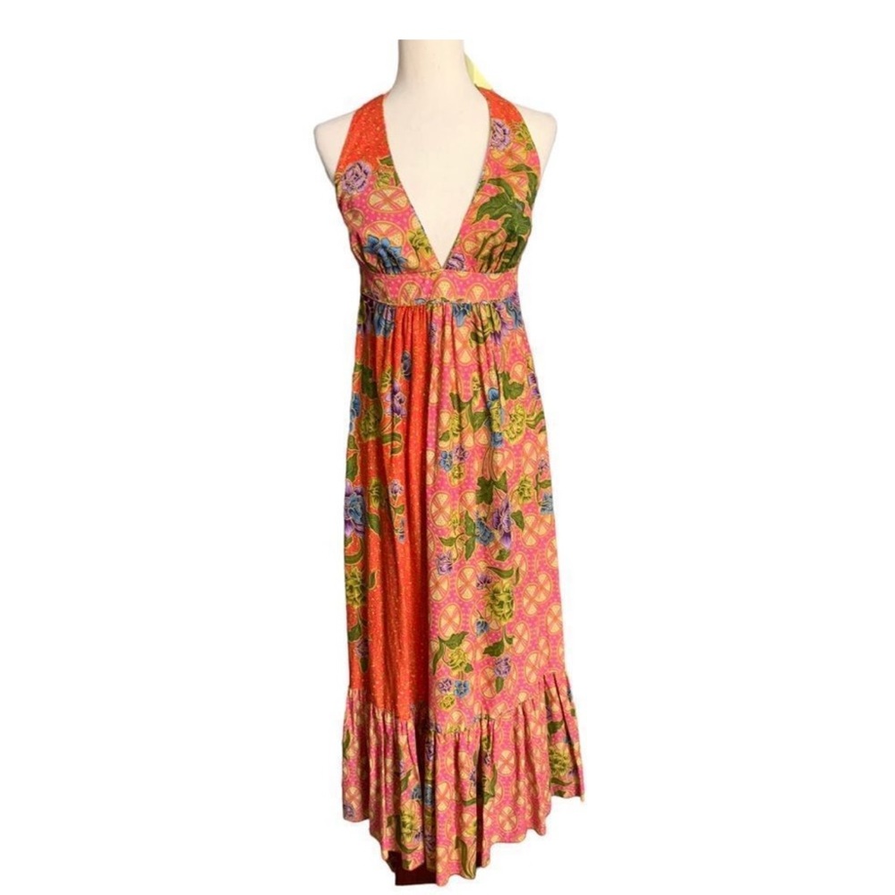 ANTHROPOLOGIE nwot Floral Halter Maxi Dress - Multicolor